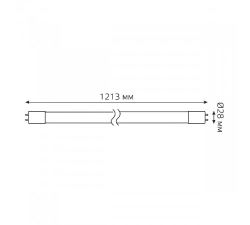Лампа светодиодная Gauss G13 20W 6500К матовая 93039-R