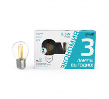 Лампа светодиодная Gauss Basic Filament E27 5,5W 4100K 1051226T
