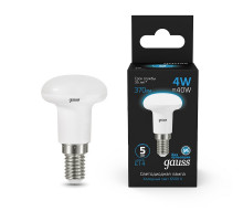 Лампа светодиодная Gauss E14 4W 6500K рефлектор матовый 106001304