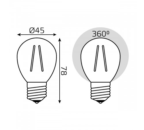 Лампа светодиодная Gauss Filament E27 13W 4100K 105802213 Лампа светодиодная Gauss Filament E27 13W 4100K 105802213