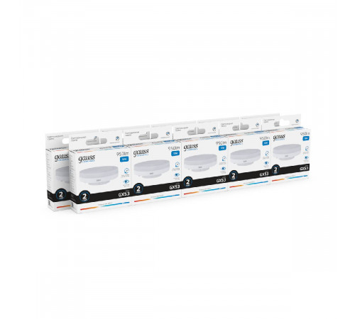 Лампа светодиодная Gauss GX53 13W 6500K таблетка матовая 83833