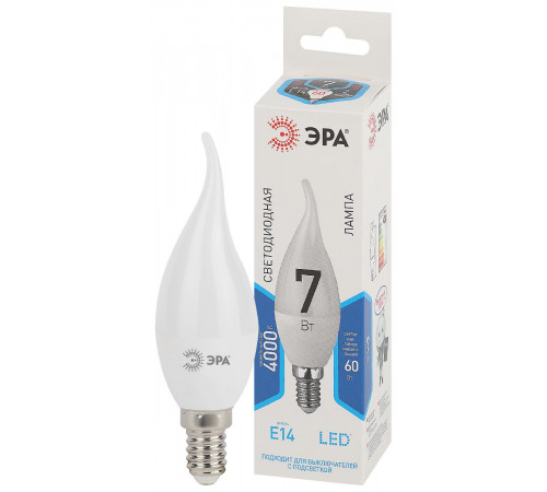 Лампа светодиодная Эра E14 7W 4000K LED BXS-7W-840-E14 Б0028483 Лампа светодиодная Эра E14 7W 4000K LED BXS-7W-840-E14 Б0028483