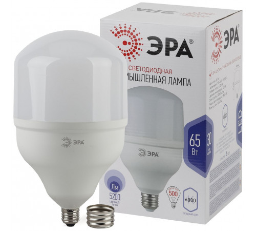 Лампа светодиодная Эра E40 65W 6500K LED POWER T160-65W-6500-E27/E40 Б0027924 Лампа светодиодная Эра E40 65W 6500K LED POWER T160-65W-6500-E27/E40 Б0027924