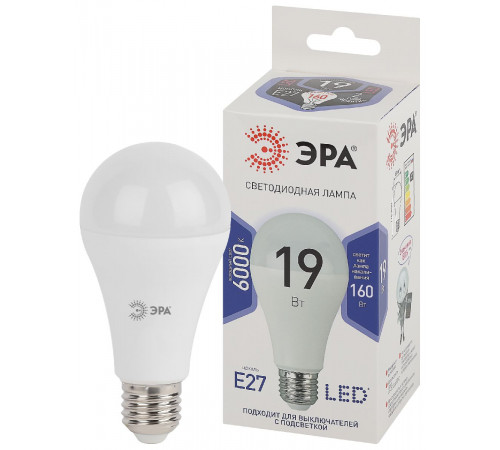Лампа светодиодная Эра E27 19W 6000K LED A65-19W-860-E27 Б0031704 Лампа светодиодная Эра E27 19W 6000K LED A65-19W-860-E27 Б0031704