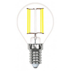 Лампа светодиодная филаментная Volpe E14 6W 3000K прозрачная LED-G45-6W/3000K/E14/CL/SLF UL-00008316