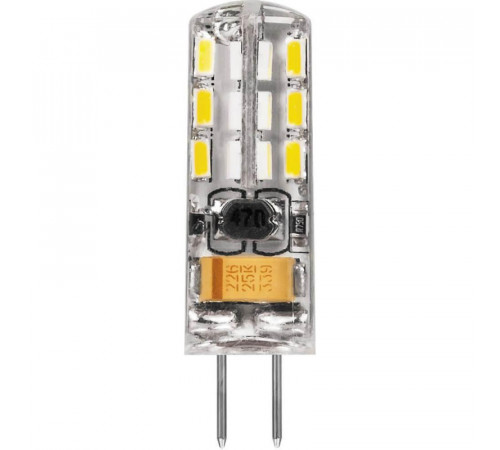 Лампа светодиодная Feron G4 2W 2700K Прямосторонняя Матовая LB-420 25858