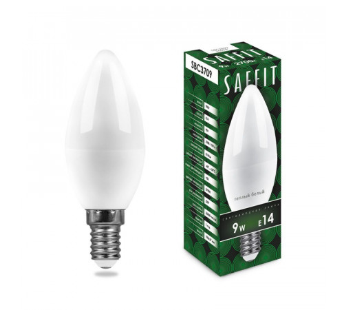 Лампа светодиодная Saffit SBC3709 Свеча E14 9W 2700K 55078 Лампа светодиодная Saffit SBC3709 Свеча E14 9W 2700K 55078