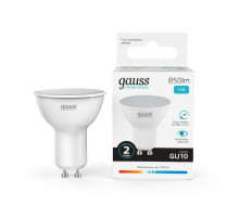 Лампа светодиодная Gauss GU10 11W 4100K матовая 13621