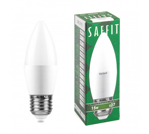 Лампа светодиодная Saffit SBC3715 Свеча E27 15W 4000K 55206 Лампа светодиодная Saffit SBC3715 Свеча E27 15W 4000K 55206