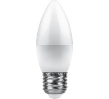 Лампа светодиодная Feron E27 9W 4000K Свеча Матовая LB-570 25937