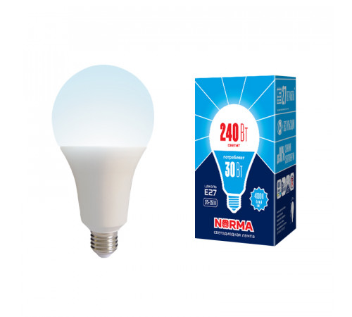 Лампа светодиодная Volpe Norma LED-A95-30W/4000K/E27/FR/NR картон UL-00005605 Лампа светодиодная Volpe Norma LED-A95-30W/4000K/E27/FR/NR картон UL-00005605