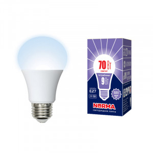 Лампа светодиодная Volpe Norma LED-A60-9W/6500K/E27/FR/NR картон UL-00005624