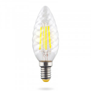 Лампа светодиодная Voltega E14 6W 2800К свеча прозрачная VG10-CC1E14warm6W-F 7027