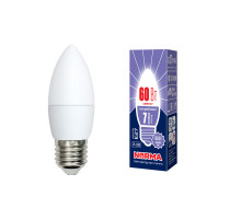 Лампа светодиодная (UL-00003797) Volpe E27 7W 6500K матовая LED-C37-7W/DW/E27/FR/NR