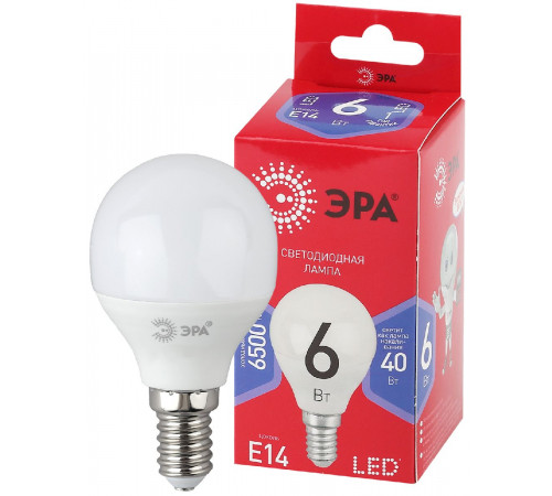 Лампа светодиодная Эра E14 6W 6500K LED P45-6W-865-E14 R Б0045356 Лампа светодиодная Эра E14 6W 6500K LED P45-6W-865-E14 R Б0045356
