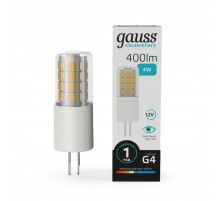 Лампа светодиодная Gauss G4 4W 4100К прозрачная 10724