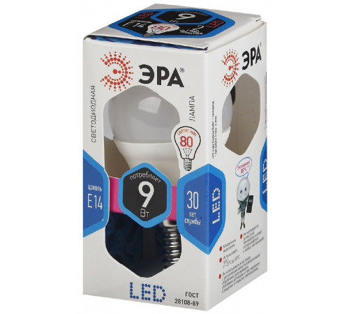 Лампа светодиодная Эра E14 9W 4000K LED P45-9W-840-E14 Б0029042 Лампа светодиодная Эра E14 9W 4000K LED P45-9W-840-E14 Б0029042