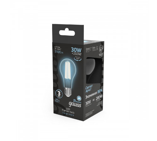 Лампа светодиодная Gauss Filament E27 30W 4100K 102902230 Лампа светодиодная Gauss Filament E27 30W 4100K 102902230