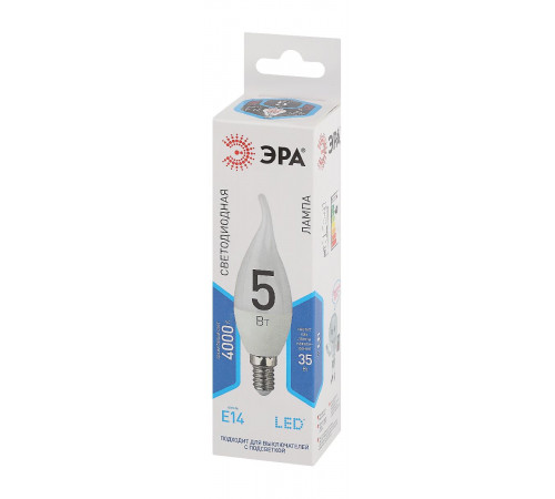 Лампа светодиодная Эра E14 5W 4000K LED BXS-5W-840-E14 Б0027968 Лампа светодиодная Эра E14 5W 4000K LED BXS-5W-840-E14 Б0027968