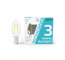 Лампа светодиодная Gauss Filament E14 7W 4100K 103901207T