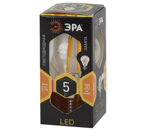 Лампа светодиодная Эра E14 5W 2700K F-LED P45-5W-827-E14 Б0019006 Лампа светодиодная Эра E14 5W 2700K F-LED P45-5W-827-E14 Б0019006