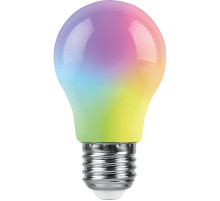 Лампа светодиодная Feron LB-375 E27 3W матовый RGB плавная сменая цвета 38118