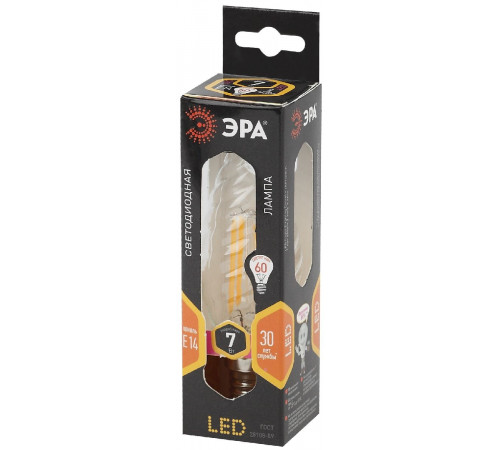 Лампа светодиодная Эра E14 7W 2700K F-LED BTW-7W-827-E14 Б0027960 Лампа светодиодная Эра E14 7W 2700K F-LED BTW-7W-827-E14 Б0027960