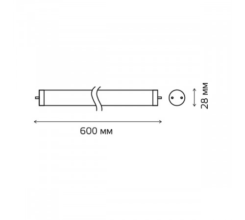 Лампа светодиодная Gauss G13 10W 6500K матовая 93030 Лампа светодиодная Gauss G13 10W 6500K матовая 93030
