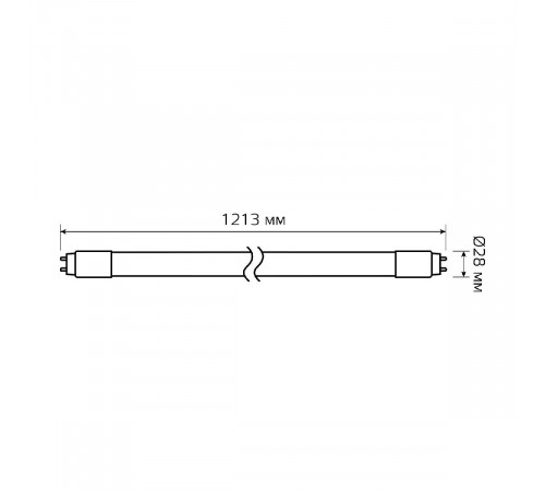 Лампа светодиодная Gauss G13 24W 6500К матовая 93034 Лампа светодиодная Gauss G13 24W 6500К матовая 93034