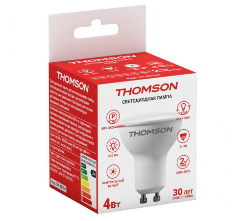 Лампа светодиодная Thomson GU10 4W 4000K TH-B2104 Лампа светодиодная Thomson GU10 4W 4000K TH-B2104