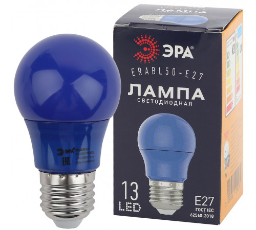 Лампа светодиодная Эра E27 3W 3000K ERABL50-E27 Б0049578 Лампа светодиодная Эра E27 3W 3000K ERABL50-E27 Б0049578