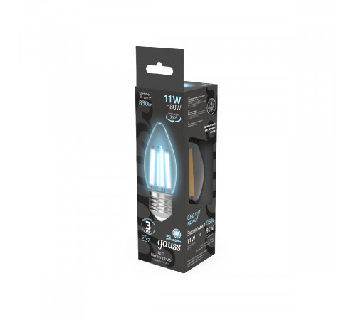 Лампа светодиодная Gauss Filament E27 11W 4100K 103802211 Лампа светодиодная Gauss Filament E27 11W 4100K 103802211