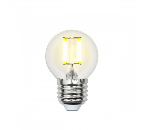 Лампа светодиодная (UL-00000196) Uniel E327 6W прозрачная LED-G45-6W/WW/E27/CL PLS02WH Лампа светодиодная (UL-00000196) Uniel E327 6W прозрачная LED-G45-6W/WW/E27/CL PLS02WH