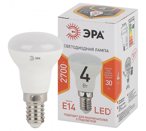 Лампа светодиодная Эра E14 4W 2700K LED R39-4W-827-E14 Б0017225