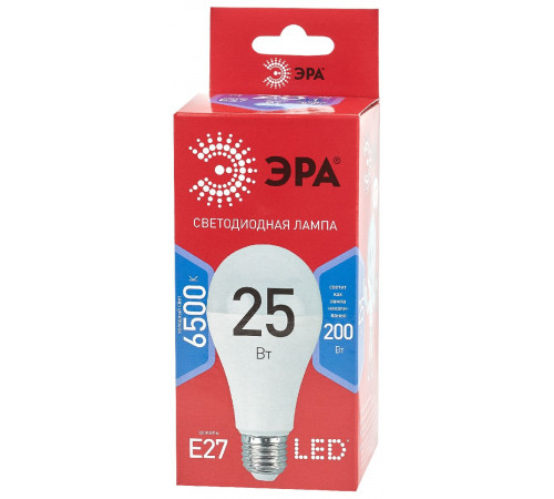 Лампа светодиодная Эра E27 25W 6500K LED A65-25W-865-E27 R Б0048011 Лампа светодиодная Эра E27 25W 6500K LED A65-25W-865-E27 R Б0048011