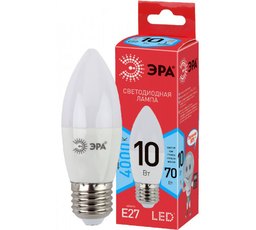 Лампа светодиодная Эра E27 10W 4000K LED B35-10W-840-E27 R Б0050696 Лампа светодиодная Эра E27 10W 4000K LED B35-10W-840-E27 R Б0050696