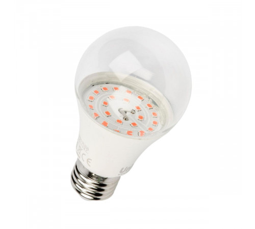 Лампа светодиодная для растений (09645) Uniel E27 9W прозрачная LED-A60-9W/SP/E27/CL ALM01WH Лампа светодиодная для растений (09645) Uniel E27 9W прозрачная LED-A60-9W/SP/E27/CL ALM01WH
