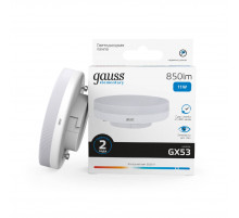 Лампа светодиодная Gauss GX53 11W 6500K таблетка матовая 83831