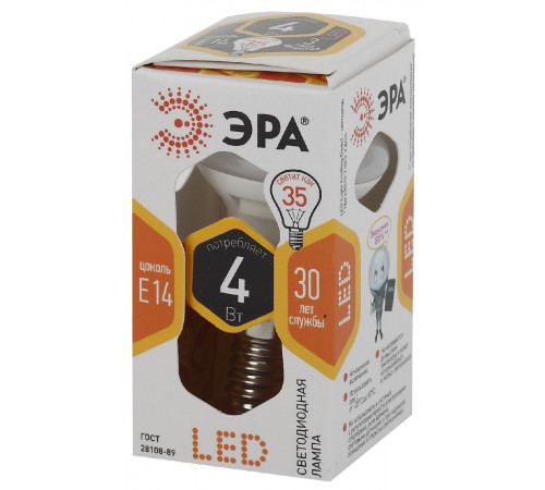 Лампа светодиодная Эра E14 4W 2700K LED R39-4W-827-E14 Б0047930
