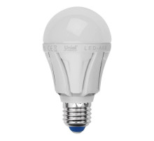 Лампа светодиодная (UL-00002003) Uniel E27 8W 6500K матовая LED-A60 8W/DW/E27/FR PLP01WH