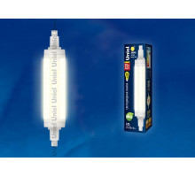 Лампа светодиодная (UL-00001555) Uniel R7s 12W 3000K прозрачная LED-J118-12W/WW/R7s/CL PLZ06WH