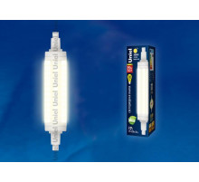 Лампа светодиодная (UL-00001555) Uniel R7s 12W 3000K прозрачная LED-J118-12W/WW/R7s/CL PLZ06WH