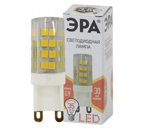 Лампа светодиодная Эра G9 3,5W 2700K LED JCD-3,5W-CER-827-G9 Б0027861 Лампа светодиодная Эра G9 3,5W 2700K LED JCD-3,5W-CER-827-G9 Б0027861