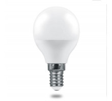 Лампа светодиодная Feron E14 6W 2700K шар матовый LB-1406 38065