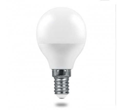 Лампа светодиодная Feron E14 6W 2700K шар матовый LB-1406 38065 Лампа светодиодная Feron E14 6W 2700K шар матовый LB-1406 38065