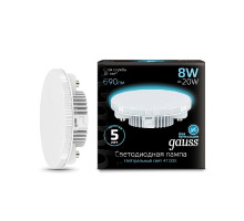 Лампа светодиодная Gauss GX53 8W 4100K матовая 108008208