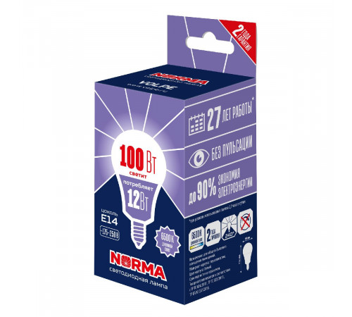 Лампа светодиодная Volpe Norma LED-G60-12W/6500K/E14/FR/NR UL-00010994 Лампа светодиодная Volpe Norma LED-G60-12W/6500K/E14/FR/NR UL-00010994