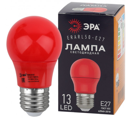 Лампа светодиодная Эра E27 3W 3000K ERARL50-E27 Б0049580 Лампа светодиодная Эра E27 3W 3000K ERARL50-E27 Б0049580