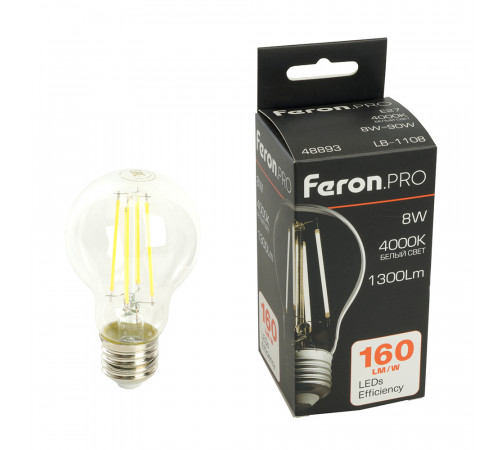 Светодиодная лампа Feron LB-1108 E27 8W 4000K 48893 Светодиодная лампа Feron LB-1108 E27 8W 4000K 48893