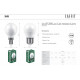 Лампа светодиодная Saffit SBG4511 шар E14 11W 6400K 55140
